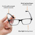 EYECEDAR 4-Pack Reading Glasses for Men, Blue Light Blocking, Adjustable Metal Spring Hinges, 1.50