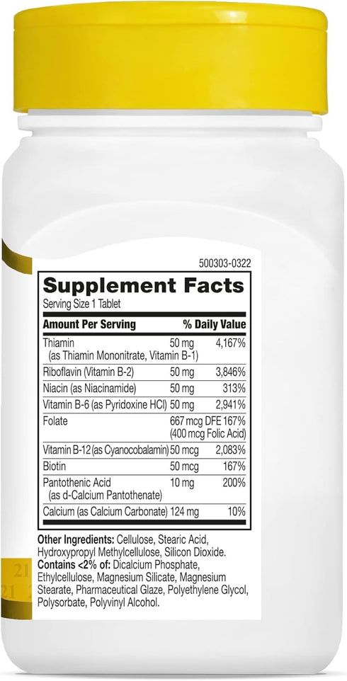 21st Century B 50 Complex Prolonged Release Tablets, 60 Count (Pack of 1)