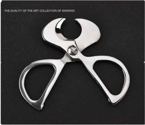 Cigar Scissors Cutter, Stainless Steel Guillotine Double Blade Straight Cut Scissors for Cigar Accessories