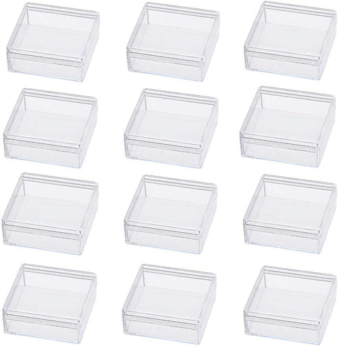 BENECREAT 15 Pack High Transparency Plastic Storage Containers, Mini Earplugs Storage Box for Beads and Small Jewelry