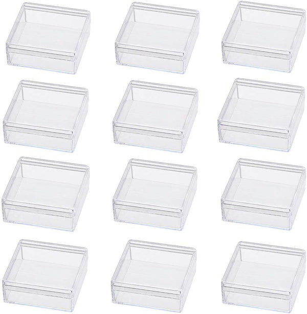 BENECREAT 15 Pack High Transparency Plastic Storage Containers, Mini Earplugs Storage Box for Beads and Small Jewelry