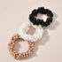 Ruihfas 3Pcs Fashion Korean Hair Scrunchies Accessories Beaded Elastic Hair Ties for Women Girls