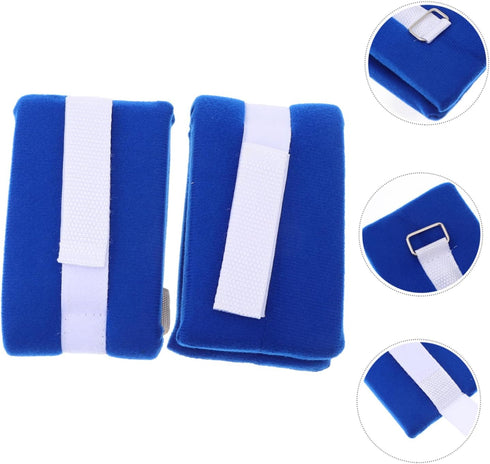 WEKAMOS Set 2pcs Belt Patient Limb Holders for Hands and Feet Adjustable Safety Strap for Bed Use for Elderly