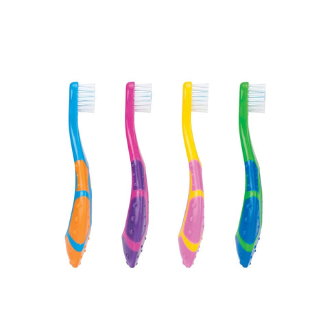 SmileGoods Y222 Splash Toothbrush for 0-2 Years - Extra Soft Bristle, Wide Easy Grip Handle, Bulk Pack of 36