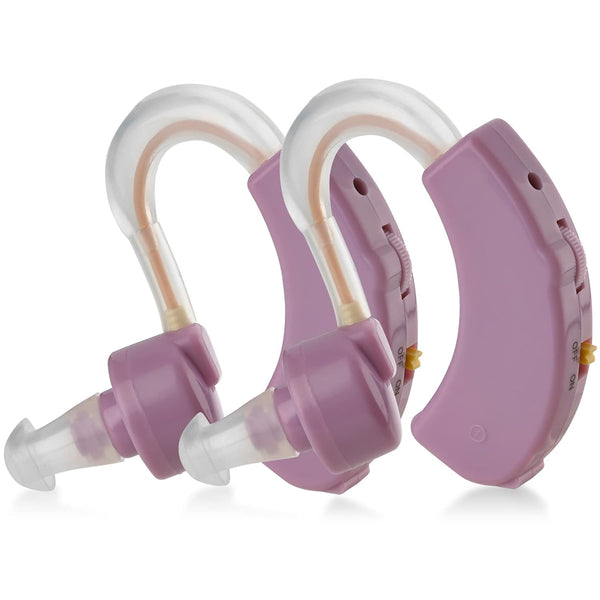 Premium Listening Set of 2 Small BTE Amplifiers Personal Audio Headphones Pair