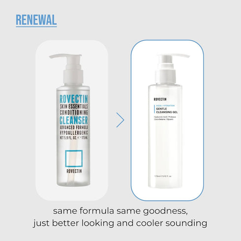 ROVECTIN Aqua Cleansing Gel, 5.9 fl. oz, Hydrating pH Balanced Facial Wash for Sensitive, Dry Skin