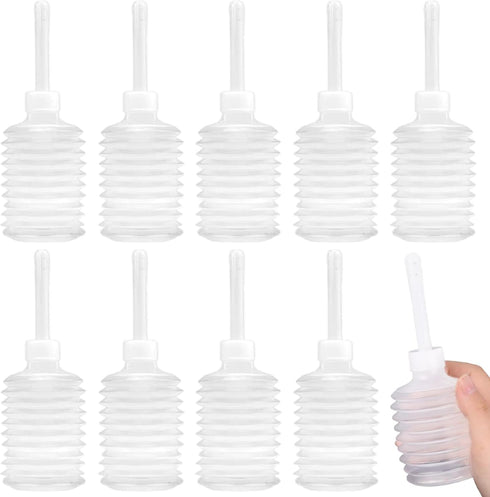 Wilafury 10Pcs 200ml Douche Bottles for Women, Disposable Vaginal & Anal Applicator, Eco-Friendly Flexible Cleaner