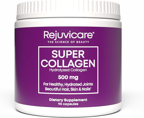 Rejuvicare Super Collagen Capsules for Beauty, Healthy Joints, Hair, Skin, & Nails, 90