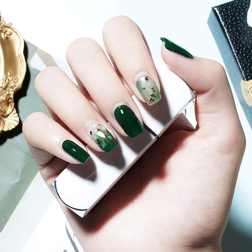 VENALISA 15ml Emerald Green Gel Nail Polish, Dark Green Lime Color Soak Off UV LED Nail Art Starter DIY