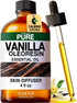 Set Set 2x4 oz Vanilla Essential Oil for Diffuser & Orange Essential Oil for Diffuser - Aromatherapy Grade Essential