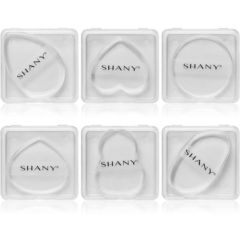 SHANY Stay Jelly Silicone Sponge Set - Pack of 6 Clear & Non-Absorbent Makeup Blending Sponges for Flawless Application