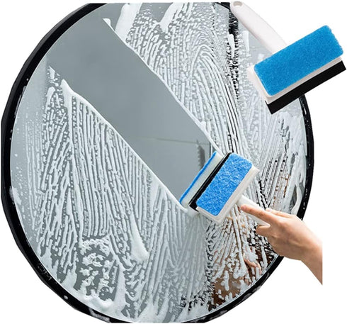 Xicennego Multifunctional Double-Sided Glass Sponge Cleaning Brush Wiper Mirror Glass Tile Cleaning Brush