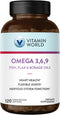 Vitamin World Triple Omega 3-6-9 3000mg with Fish, Flax, Borage & Evening Primrose Oils, 120 Softgels