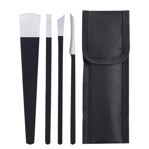 Pedicure Knife Set, 4Pcs Professional Stainless Steel Ingrown Toenail Tools with Storage Bag