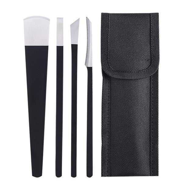 Pedicure Knife Set, 4Pcs Professional Stainless Steel Ingrown Toenail Tools with Storage Bag