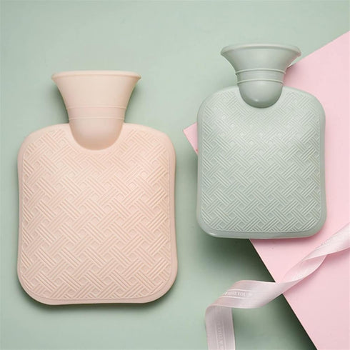 LENmzpomA Hot Water Bag,Hot Water Bottle Wide Opening Comfortable Multipurpose Classic Hot Water Bag Hand Feet Warmer