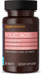 Amazon Elements Folic Acid 800 mcg, 180 Count, Women's Dietary Supplement for Healthy Prenatal Development