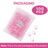 Pretty Memory Glue Rings for Eyelash Extensions, 100PCS Blooming Lash Glue Holder, Pink Volume Fanning Cup