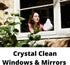 Crystal Clean Eco-Cloth, Lint-Free Microfiber Cloth for Windows, Glass, Stainless Steel, 5 Pack, White, 16''x16''