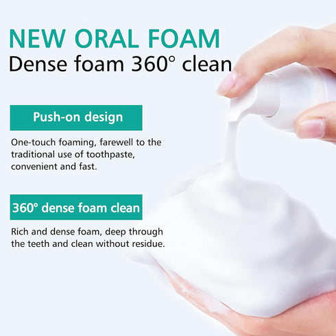 Teeth Whitening Toothpaste with Fluoride - Ultra-fine Mousse Foam for Deep Cleaning and Stain Removal