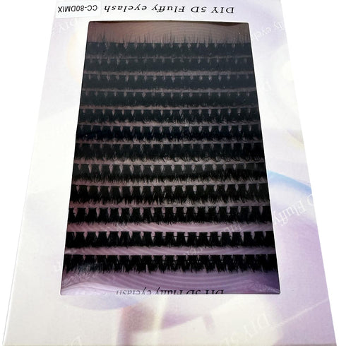 HBZGTLAD 280 Bundles Mink Eyelashes, 50D/60D/80D/100D/110D/150D, 3D Russia Volume Individual Eyelash Cluster Makeup