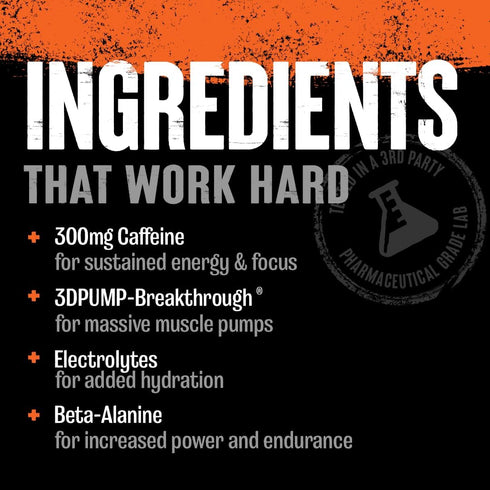 Animal Primal Muscle Hydration + Preworkout Powder – Strawberry Watermelon Flavor, 17.9 oz, Contains Beta Alanine