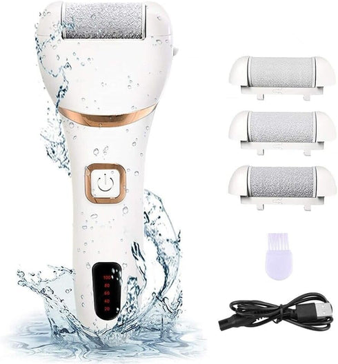 Professional Electric Callus Remover Kit, Rechargeable Portable Foot File Pedicure Tools for Dead, Hard, Cracked Skin