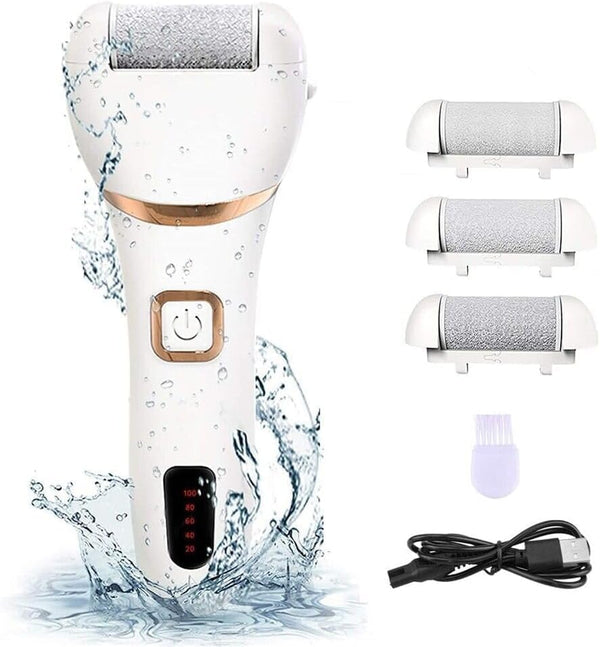 Professional Electric Callus Remover Kit, Rechargeable Portable Foot File Pedicure Tools for Dead, Hard, Cracked Skin
