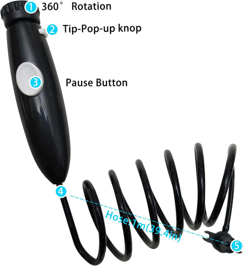 JDHAVMOS Wp100, Wp-450, Wp-660, Wp-900 Replacement Handle and Hose Compatible with Waterpik Ultra Water Flosser Oral