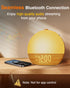 Thybro 30 Sunrise Alarm Clock with Sound Machine - Wake Up Light, Wood Grain, Bluetooth, Dual Digital Alarm Clocks