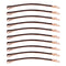 Yishenyishi Pack of 10 Curved Jumbo Bobby Pins - Hair Clips (Brown-10pcs)