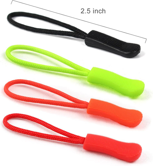 Red Snail 20PCS Zipper Pull - Bright Replacement Nylon Pulls Tab for Backpacks