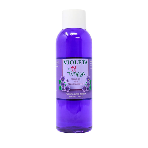 Tulipan De Espana Violet Cologne, 32 fl oz - Classic Soothing Violet Scent for Relaxation and Sleep