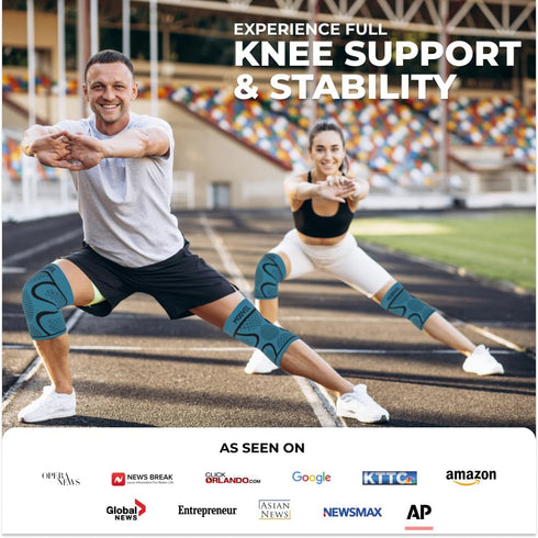 Modvel Knee Braces for Knee Pain, 2 Pack Compression Sleeve for Meniscus Tear, ACL & Arthritis Pain Relief