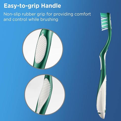 Extra Firm Toothbrushes for Adults, 6 Count, Extra Hard Bristles