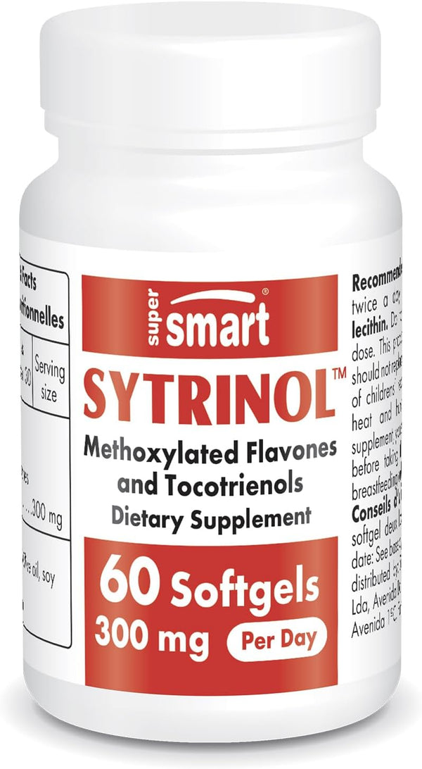 Supersmart Sytrinol Supplement - 300mg per Day, High Absorption, Gluten Free, 60 Softgels