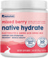 NativePath Native Hydrate Electrolytes Powder with BCAAs, Zero Sugar, Mixed Berry Hydration Powder, Keto & Paleo