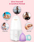 Set 2, Reusable Menstrual Cup (Small & Large Size) of Soft Silicone, Low or High Cervix, Safe Period Cup, Heavy & Light