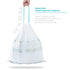 Home Zone Living 8 Gallon Kitchen Trash Bags, Heavy Duty Drawstring Handles, Custom Fit Design for 30 Liter Dual