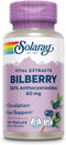 Solaray Bilberry Berry Extract 60 mg Per Capsule, 120 VegCaps for Healthy Vision & Circulation Support