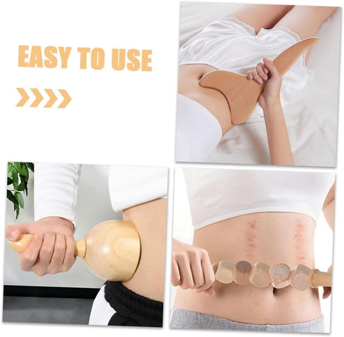 Wooden Manual Muscle Roller Tools for Relaxation and Massage
