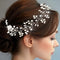 Wedding Bride Hair Accessories, Bridal Headpiece Pearl Hair Vine for Women (19.7in) (A-Silver)