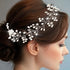 Wedding Bride Hair Accessories, Bridal Headpiece Pearl Hair Vine for Women (19.7in) (A-Silver)
