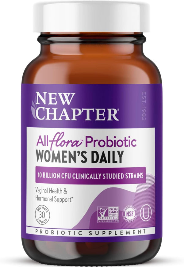 New Chapter Probiotics for Women - 30 ct (1 Month Supply), Daily Probiotic with Prebiotics for Vaginal Health