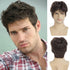 Mens Short Brown Synthetic Wig, Natural Replacement Hair for Daily Party Wear