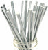 Shining Silver Paper Straws for Drinking, 100 Disposable Metal Silver Drinking Straws for Wedding Decoration