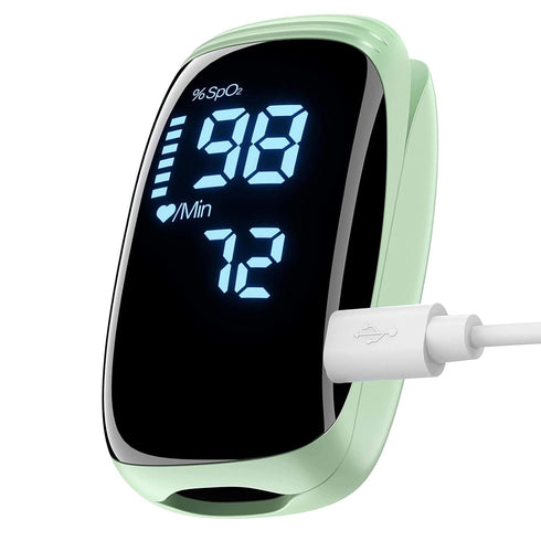 Rechargeable Fingertip Pulse Oximeter, Accurate SpO2 Reading for Outdoor Sports and Home Use