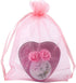 HRX Package Organza Bags Blush Pink - 5x7 inch 100pcs, Mesh Jewelry Pouches for Wedding Baby Shower Party