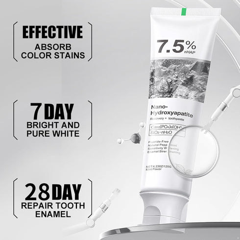 Moily Gentle Toothpaste for Daily Freshness | Effective Stain Removal | White One Size