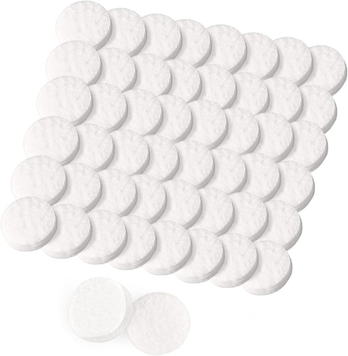50 PCS White Essential Oil Refill Pads, 0.63 Inch Cotton Pads for Diffuser Necklace & Bracelet